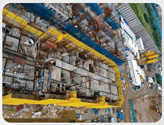 BJ modular safety screen construction project